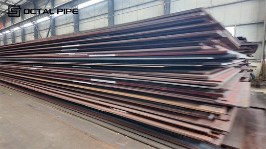 4100mm wide heavy steel plate product stacking display 4100mm wide heavy steel plate product stacking display