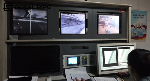 ultrasonic testing (UT) of SSAW spiral welded steel pipe seam ultrasonic testing (UT) of SSAW spiral welded steel pipe seam